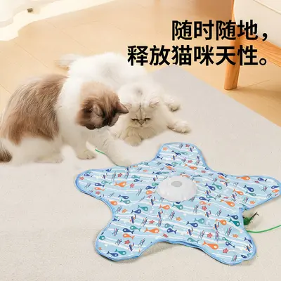 Automatic Cat Hunting Tunnel with Star Play Plate, Smart Cat Toy