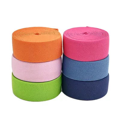 Çok Renkli Çift Çapraz Dokuma Elastik Bant, 2-4 cm, Kemer ve Çanta İçin - 6