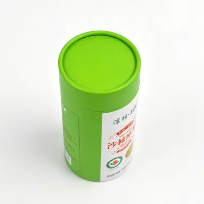 Lid-and-Base Gift Paper Tube for Food, Tea, Cosmetics, UV Varnish