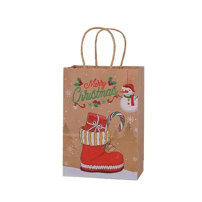Christmas Party Gift Tote Bag, Santa Claus Gift Wrapping Bag