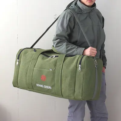 Verdickte Leinwand Reisetasche für Herren, Einzelschulter, übergroße Kapazität - 8