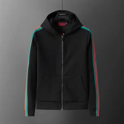 Baumwoll-Kapuzen-Trainingsanzug mit Reißverschlussjacke, Unisex