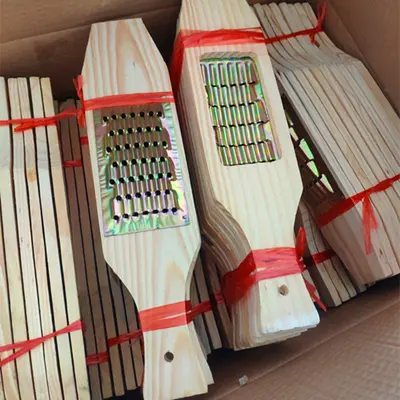 Factory price kitchen No. 14 stainless steel copper grater shredder vegetable cutter potato peeler wooden board grater factory - 13