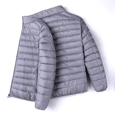 Men's Lightweight Short Hooded Cotton Jacket, Thin and Warm - 13