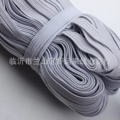 Elastic Band, 4 mm 6 mm 8 mm, White and Black, Thin and Soft - 4