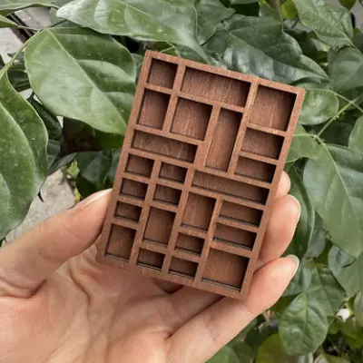 跨境 Miniature Trinket Shelf 木质微型珠宝架 矿石标本收纳摆件 - 10