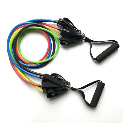 TPE Resistance Band Set 11 Pieces, Full Body Training Exerciser