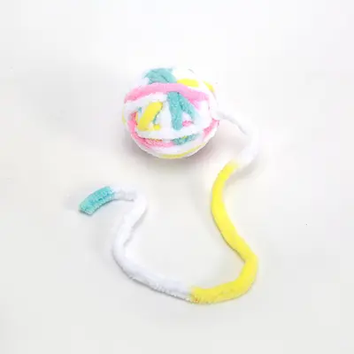 Cat Toy Ball with Bell and Colorful Yarn, Chew and Play - 13