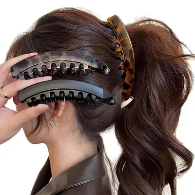 Bestselling Banana Hair Clip Large Volume Hair Clip Back Head Clip High Ponytail Claw Clip Vertical Clip No Hair Damage Twist Clip