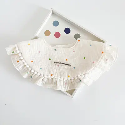 Baby Cotton Gauze Bib, Waterproof, 360 Adjustable - 8
