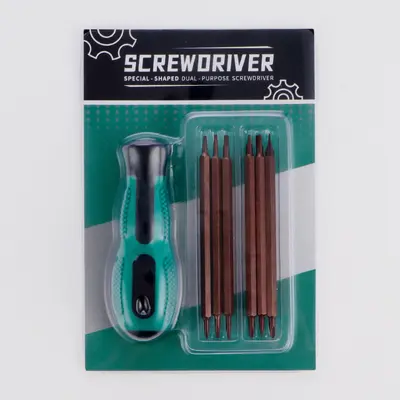 13-in-1 multi-bit screwdriver set with Phillips, slot, Torx, triangle bits - 7