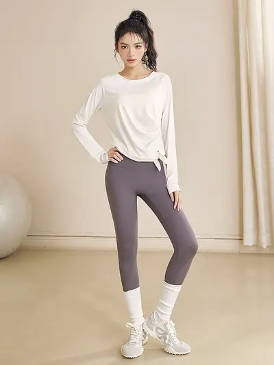 Women's Long Sleeve Pilates and Yoga Wear, Spring Autumn, Professional - 4