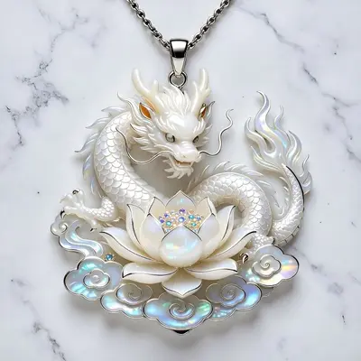 国风九尾狐项链女珐琅彩吊坠轻奢锁骨链小众设计高级感饰品 - 12