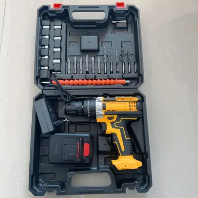 21V brushless cordless drill set, lithium, impact, rechargeable - 8