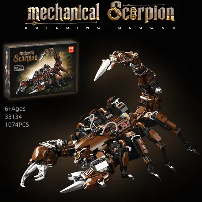 Mechanischer Wüstenskorpion Bausteine Zusammengefügt