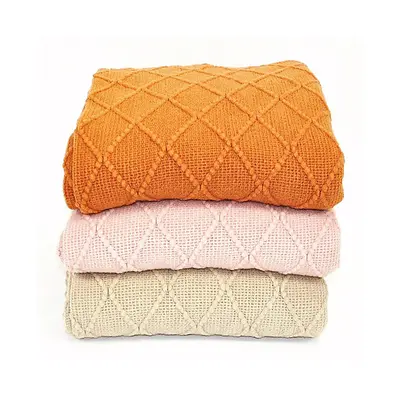 Knitted yarn blanket summer new Scandinavian tassel blanket office bed blanket premium sofa candy blanket - 6