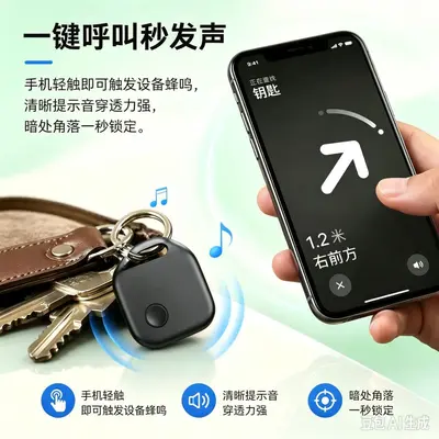 Şarj edilebilir Bluetooth akıllı takip cihazı, Find My uyumlu - 4