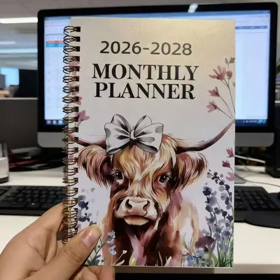 2026 Three-Year Planner Notebook A5 Spiral Bound Weekly Schedule