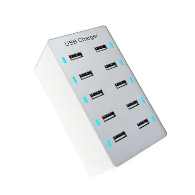 10 portlu USB şarj istasyonu, masaüstü, hızlı şarj