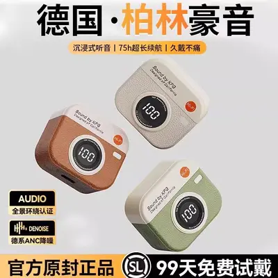 Retro-Kamera Bluetooth-Ohrhörer halboffenes Design Geräuschunterdrückung