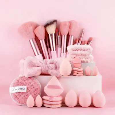 40-teiliges Make-up-Werkzeug-Set, Kosmetikpinsel, Make-up-Schwamm, Gesichtsschwamm, Amazon, direkt ab Fabrik