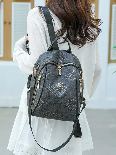Ethnic-Style Dual-Use Shoulder and Backpack Women's Bag - 5
