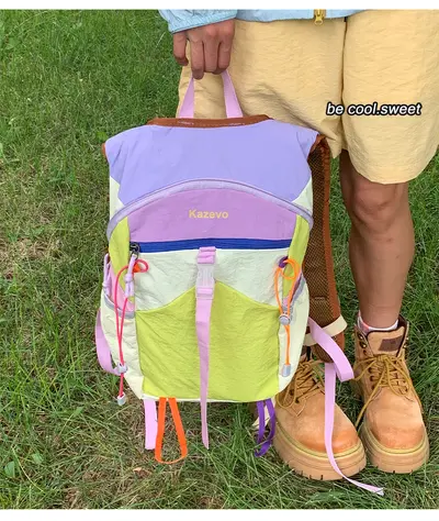 Hiking Backpack, Waterproof, Color-Block Design, Lightweight - 10