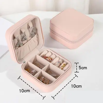 Cross-border jewelry storage box, portable jewelry box for travel, compact ring packaging, decorative bracelet, ready stock from manufacturer - 10