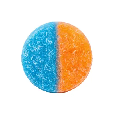 Grapefruit Scented Toilet Cleaning Block, Blue Foam, Descaling and Deodorizing