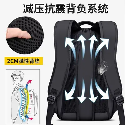 Men's Business Backpack, Large Capacity, Short Trip Luggage Backpack - 3