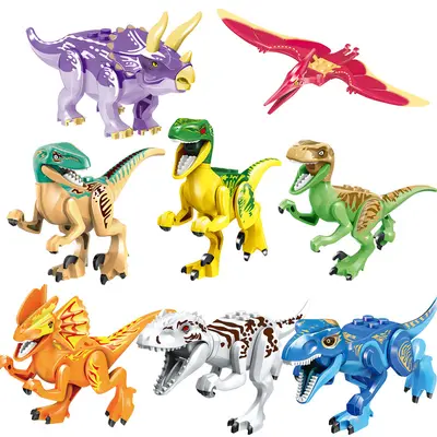Jurassic Dinosaur Building Blocks Educational Small Particle Set Compatible with YG - 5