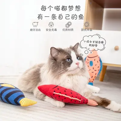 Seafood and Fish Themed Cat Toy with Catnip, Bite-Resistant - 2
