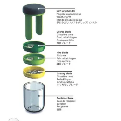 3-in-1 vegetable chopper with rotating container - 5