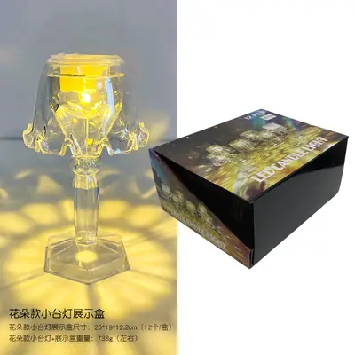 Yaratıcı kristal küçük masa lambası LED elektronik gece lambası yurt yatak odası başucu lambası atmosfer lambası masaüstü dekorasyon süsleri - 10