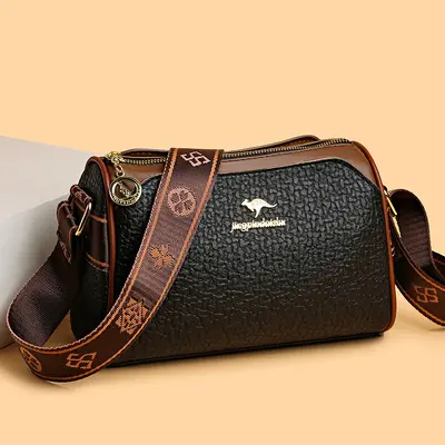 Pillow-Style Women's Bag, Soft Leather, Large Capacity, Crossbody Strap - 3