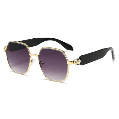 Women's Metal Frame Sunglasses with UV Protection, Celebrity Style - 8