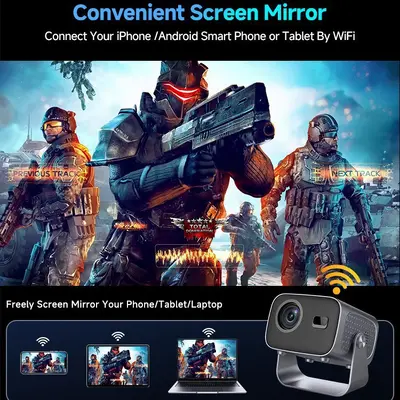 Grenzüberschreitendes neues A10 4K HD WiFi Android intelligentes Heimkino tragbares Mini-Cloud-Rig Projektor mit elektronischem Autofocus