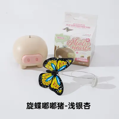跨境宠物电子玩具猫咪逗猫玩具喵心宝盒装电动旋蝶嘟嘟猪宠物玩具 - 7