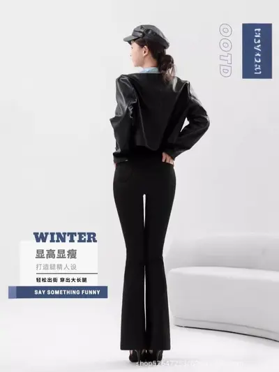 Sonbahar Kış Yeni Model Protein İpliği Kaşmir Yüksek Bel Yüksek Elastikiyetli Kalın Yoga Pantolonu Cilt Dostu Polarlı Köpekbalığı Pantolon Moda ve Çok Yönlü
