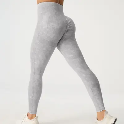 Women's Seamless Peach Hip Yoga Pants, Tummy Control High Waist Fitness Leggings - 9