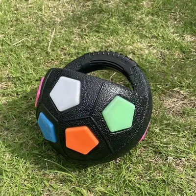 Dog toy balls, tennis and soccer, elastic rubber - 6
