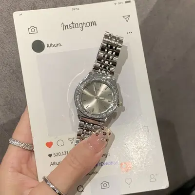 New Minimalist Elegant Lightweight Luxury Fashion Women's Watch with Diamond-Embedded Steel Band High-Grade Appearance Direct Factory Sales Hot-Selling Model - 10