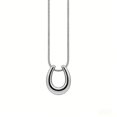 Titanstahl-Hufeisen-Anhänger, farbecht, luxuriöses Nischendesign - 6