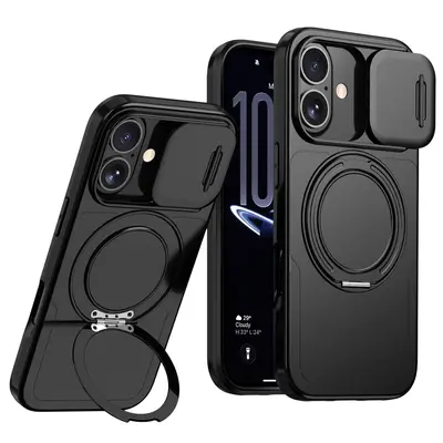 iPhone 16 Pro magnetische Drehständer-Hülle, stoßfest - 7