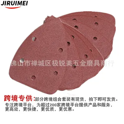 Üçgen zımpara kağıdı 140x90 mm, 5 delikli, kendinden yapışkanlı