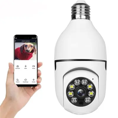 AiJia Solution YCC365PLUS Lamba Tutucu Minion Ampul İzleme Ev Uzaktan Kumandalı HD Lamba Tutucu Kamera