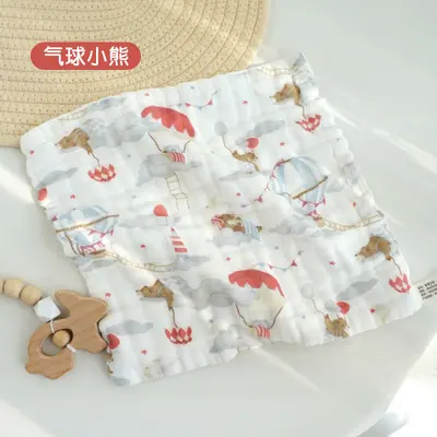 Kategorie A sechsschichtiges Waffelmuster Baby Spucktuch Baby Cartoon süß kleine quadratische Waschlappen Baby Bad Gesichtstuch - 10