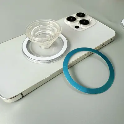 Neuer transparenter magnetischer Luftkissen-Handyhalter in Schwarz und Weiß, geeignet für Apple, Huawei und andere Marken, teleskopischer Sturzsicherungshalter. - 7