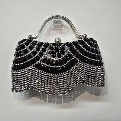 Rhinestone Tassel Evening Bag, Women's Party Shoulder Bag - 10