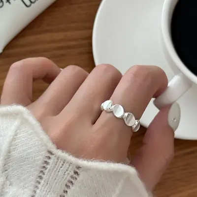 925 sterling silver open design women's ring - 11
